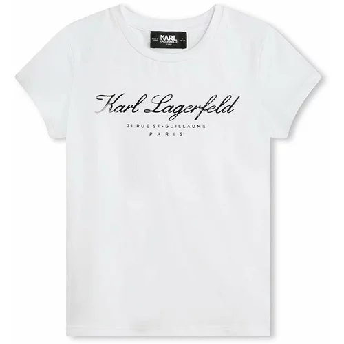 Karl Lagerfeld Dječja majica kratkih rukava boja: bijela