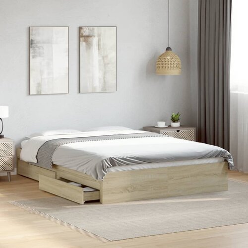 Furnova Posteljni okvir s predali sonoma hrast 120x190cm inženirski les, (21933903) Slike
