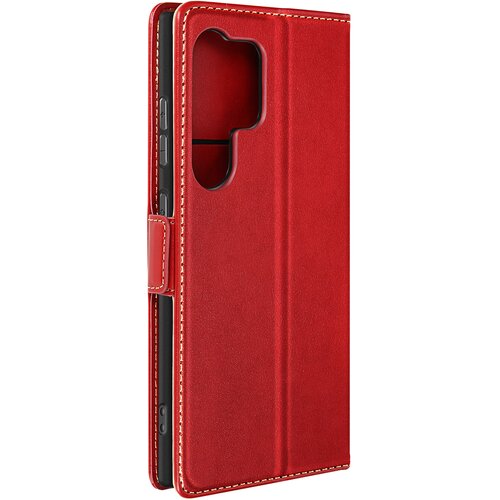 AVIZAR torbica s preklopom za samsung galaxy S24 ultra denarnica z magnetno zaponko - umetno usnje, rdeča, (5000010838) Cene