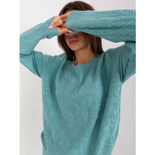 Fashion Hunters Classic mint sweater with long sleeves