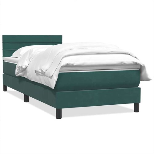 Box Spring krevet s madracem tamnozeleni 80x220 cm bar&amp;scaron;un Slike
