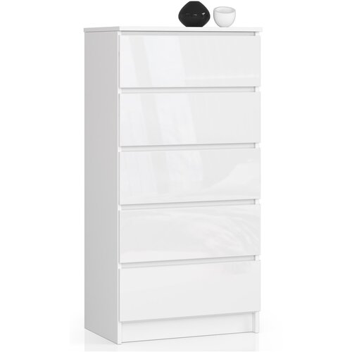 AKORD KOMODA K60 5SZ CLP BELA SJAJ, (21702880) Cene