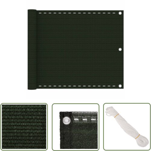  The Living Store Balkonsko platno temno zeleno 75x500 cm HDPE - Balkonsko Platno, (21742590) Slike