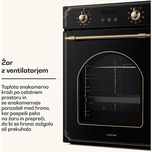 Klarstein staklokeramička ploča za kuhanje victoria + uska pećnica victoria | bezvremenski | 45 cm Slike