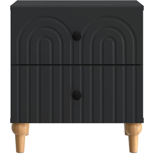  Noćni ormar 2 pcs Crna 43 x 34,5 x 48 cm Konstruirano drvo Slike