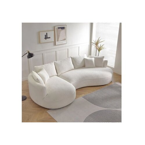 Atelier Del Sofa Ugaona garnitura na razvlačenje Venedik Left, 317x163.5x71 cm, Bijela Slike