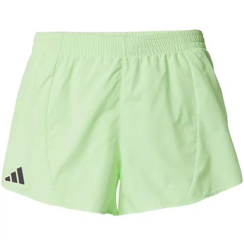Adidas Športne hlače 'Adizero Essentials ' pastelno zelena / črna