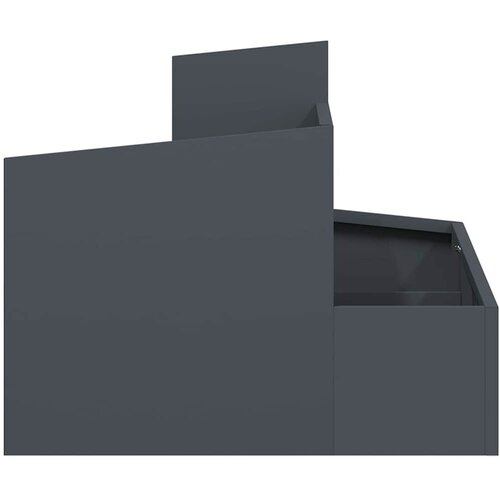  Vrtna saksija Antracit 60 x 60 x 50 cm Čelična vrata Slike