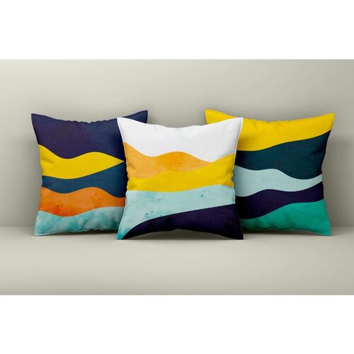 WALLXPERT Asr_plw25 - 11 multicolor cushion cover set (3 pieces) Cene