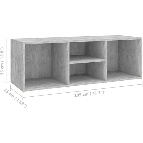  Klupa za spremanje obuće siva boja betona 105x35x35 cm iverica Slike