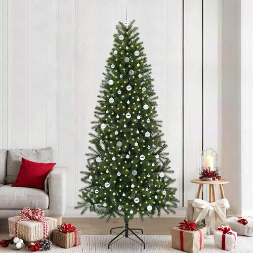 vidaXL Umestno božično drevo med 300 LED Zelena 240 cm PE in PVC Cene