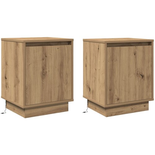 vidaXL Nočne omarice Set 2 Artisan hrast Iverna plo&scaron;ča 39 x 34.5 x 50 cm Cene