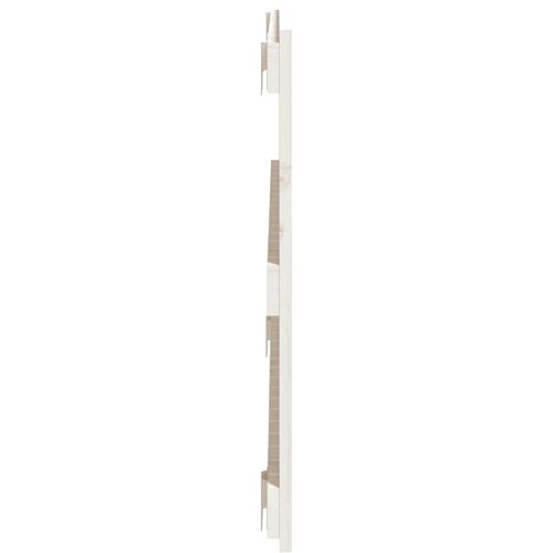  Zidno uzglavlje bijelo 108 x 3 x 60 cm od masivne borovine Slike