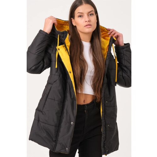 Dewberry Z6660 LADIES COAT-LIGHT BLACK Cene