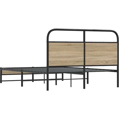 VidaXL Okvir kreveta bez madraca dimljena boja hrasta 120x190cm drveni Slike