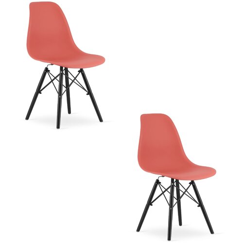 Brandless Stol OSAKA cinabarit / črne noge x 2, (22030641) Slike