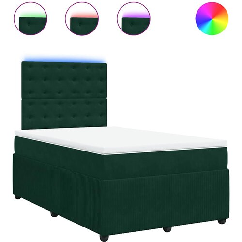 Box spring krevet s madracem tamnozeleni 120x200 cm bar&amp;scaron;unasti Slike