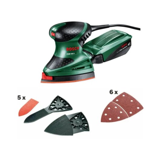 Bosch PSM 160 A + set brusnih listova + nastavak za uske povr&scaron;ine Cijene