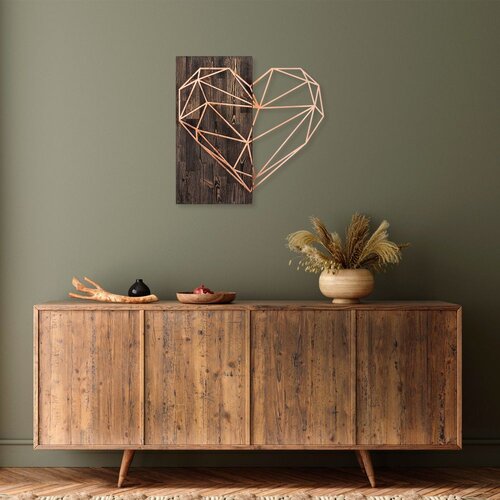 Wallity Zidna dekoracija Srce, 58x58 cm, Bakar Cene