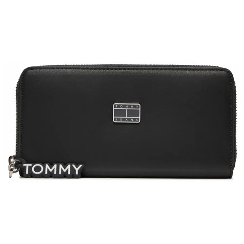 Tommy Jeans Velika ženska denarnica Tjw City Girl Large Za AW0AW15835 Črna