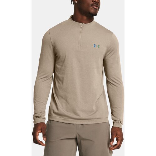 Under Armour Vanish Elite Seamless 1/4 T-Shirt Zp-BRN - Men's Cene