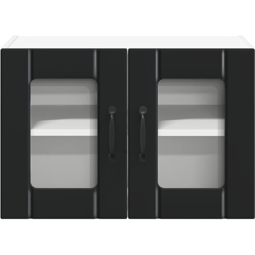  Zidni stakleni ormarić Lucca Crna 60 x 31 x 40 cm Slike