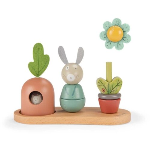 Moulin Roty Wooden Stack Up Toy Trois Petits Lapins aktivna igračka od drva 12m+ 1 kom Slike