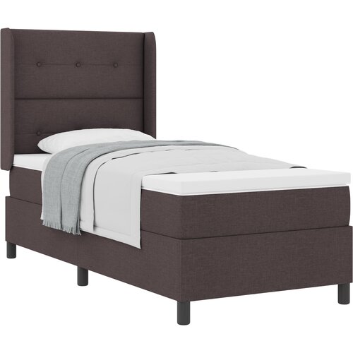 vidaXL Boxspring krevet s madracem  smeđa boja  80x200 cm  tkanina Cijene