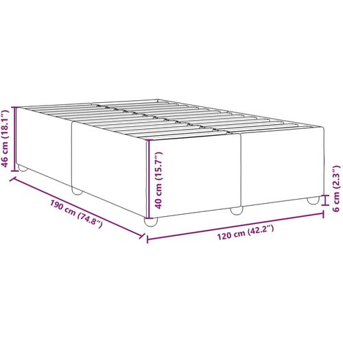 VidaXL Okvir kreveta tamnosivi 120 x 190 cm od tkanine Slike
