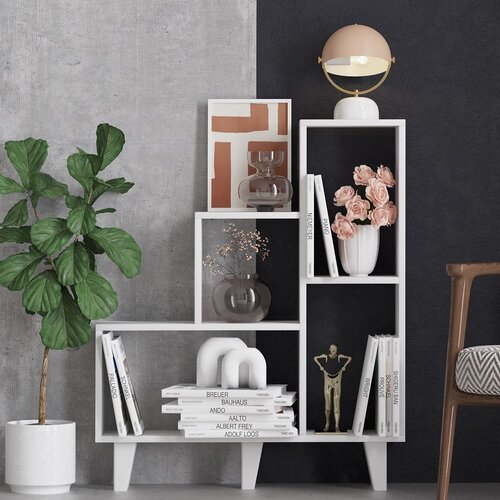 Hanah home Polica za knjige, Bijela boja, Nisa - White Cijene