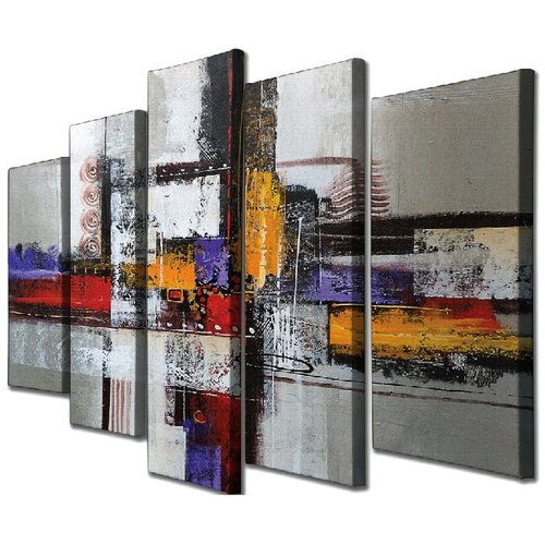 Vega 5-dijelna zidna slika na platnu Abstract Slike