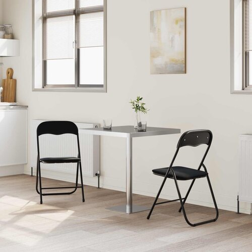  Sklopiva stolica 2 pcs Crna 48 x 44 x 78 cm Bar&amp;scaron;un Slike