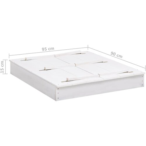  Pje&amp;scaron;čanik od jelovine bijeli 95 x 90 x 15 cm Slike