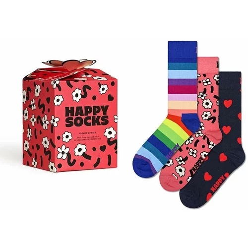 Happy Socks Nogavice Gift Box Flower Socks 3-pack