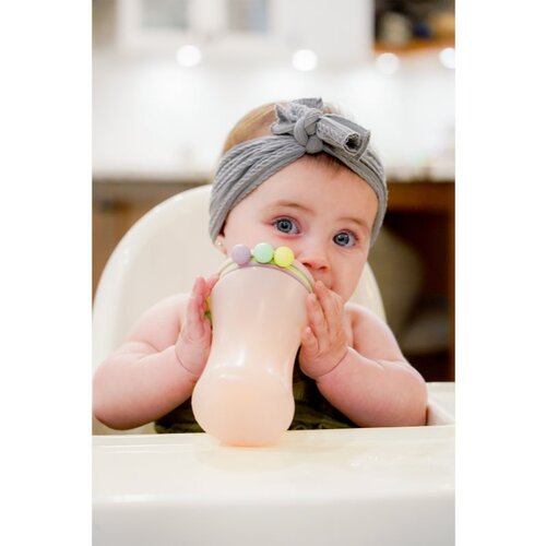 Melii Abacus Straw Sippy Cup ča&amp;scaron;ica sa slamkom Pink 340 ml Slike