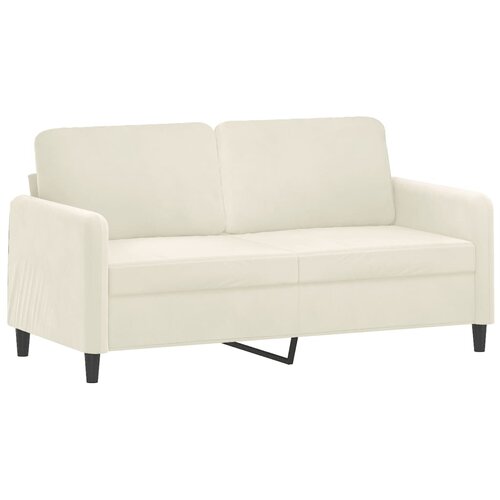 vidaXL Kavč dvosed krem 140 cm žamet, (20928972) Cene