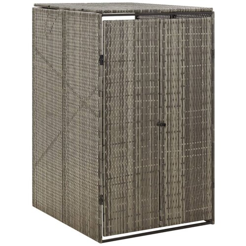 vidaXL Spremište za kantu za smeće sivo 70 x 80 x 117 cm od poliratana Cijene