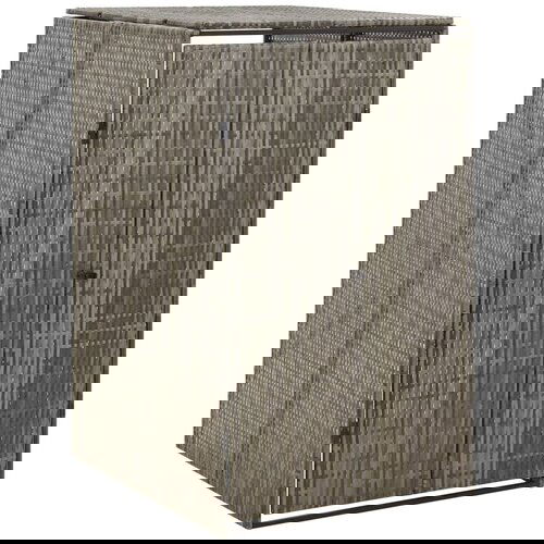 vidaXL Spremište za kantu za smeće sivo 70 x 80 x 117 cm od poliratana Cene