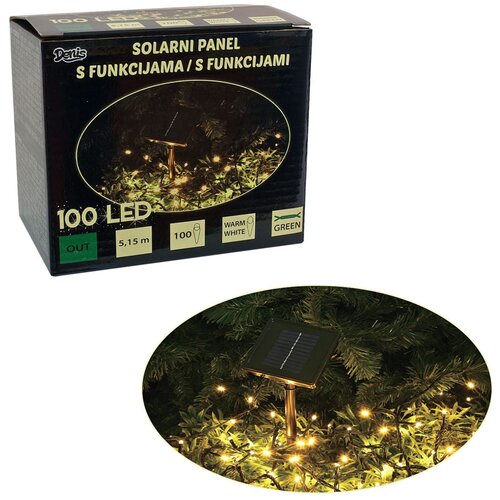  100 LED solarni panel, 4,95m, na baterije, 8 funkcija Cene