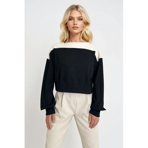 Trend Alacati Stili ženska bluza dugih rukava Alc-X12970, crno-bela Cene