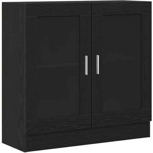 VidaXL Knjigarna Črna Oreh 82,5x30,5x80 cm, narejena iz lesa Slike