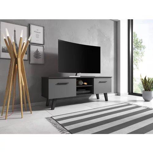 TV omarica NORD �rna + grafit skandinavski dizajn, 140 cm