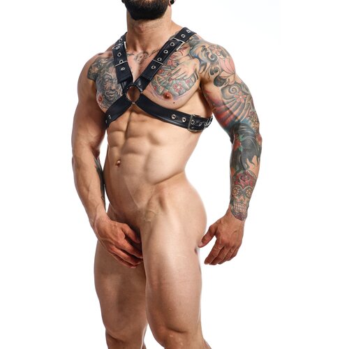 DNGEON X Cross Chain Harness Black Cene