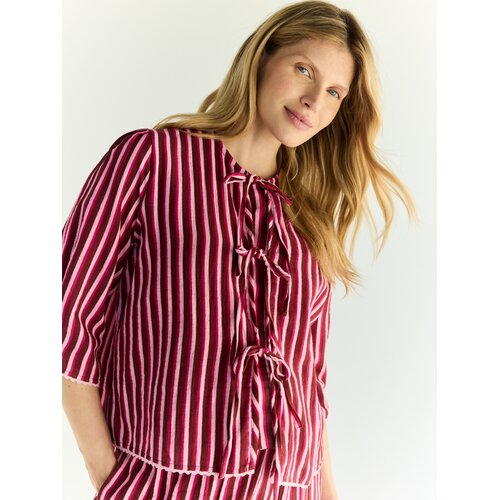 Reserved Prugasta bluza - crvena Cene