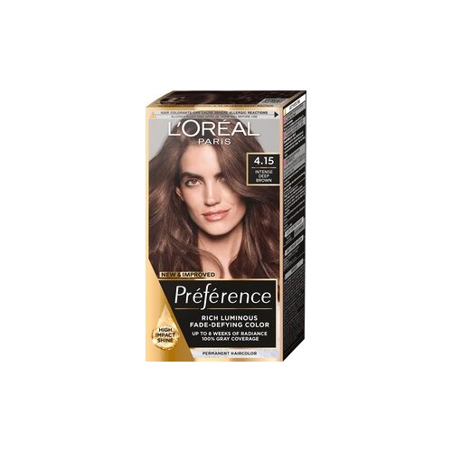 L&amp;acute;Or&amp;eacute;al Paris L&amp;#039;Oreal Paris Preference Boja za kosu 4.15 Slike