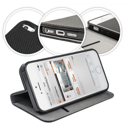  Preklopni etui Blackmoon Premium za Apple iPhone 7/8 / SE 2020 črn Slike