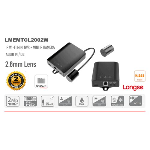  &Scaron;PIJUNSKA WI-FI IP MINI KAMERA 2.0MP SA SNIMAČEM 2.8MM LMEMTCSL2002W Cijene