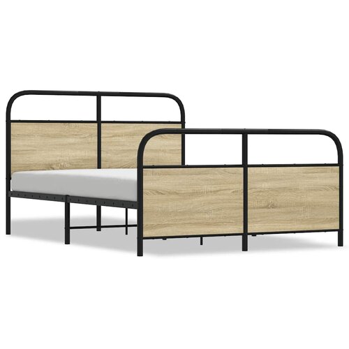 Maison Chic Posteljni okvir - Dvoposteljna postelja - Zakonska postelja brez vzmetnice 120x190 cm sonoma hrast inž. les-J10401, (21759780) Slike