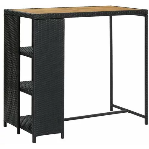  Barska miza s stojalom za shranjevanje črna 120x60x110 cm