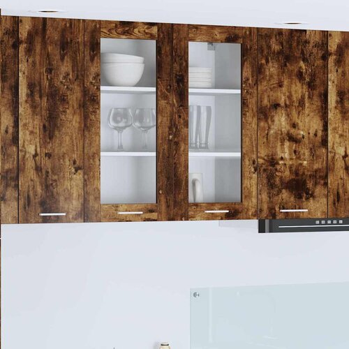 vidaXL viseći ormarić s policom riga dimljeni hrast 80 x 31 x 80 cm Cijene